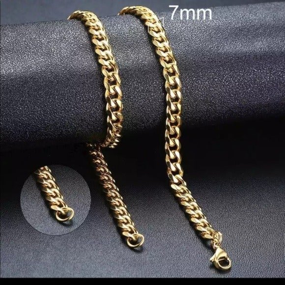 Basic Stainless Steel chain choker Men necklace - Picture 3 of 3